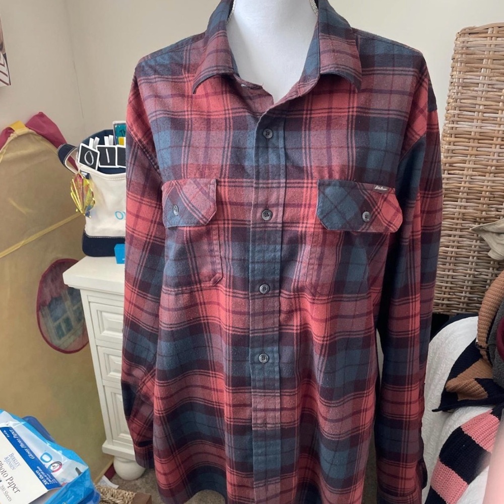 Eddie Bauer Red and Black Plaid Shirt